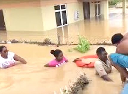 Flood waters cover large parts of T&T