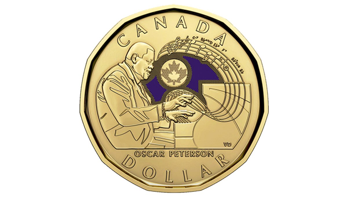 Oscar Peterson’s newly minted $1 coin