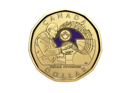 Oscar Peterson’s newly minted $1 coin