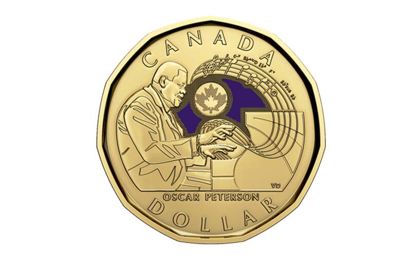 Oscar Peterson’s newly minted $1 coin