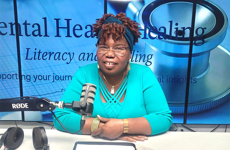 Discussing mental health matters with Dr L Mabhunu